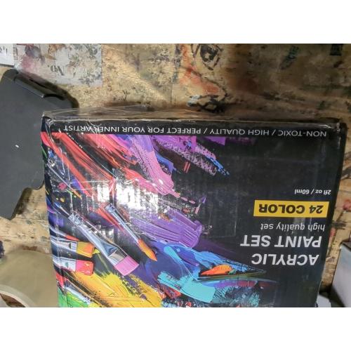 TMOL Acrylic Paint Set, 24 Colors (2 oz/Bottle) with 12 Art Brushes, Art Supplies for Painting Canvas, Wood, Ceramic & Fabric, Rich Pigments Lasting Quality for Beginners, Students & Professional Artist