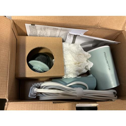 Rowenta Mini Travel Steamer for Clothes, Portable Handheld Steamer with 2.3 Oz Tank, Foldable, 1100 Watts, Ironing, Travel Essentials, Green, DR1014