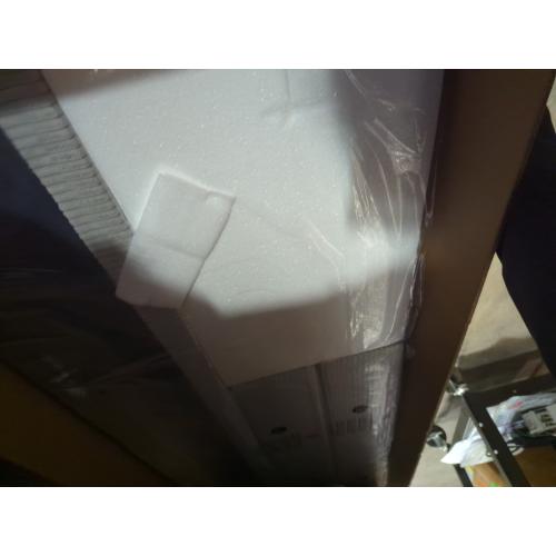 Upholstered Platform King Bed with Tufted Wingback Headboard Light Grey