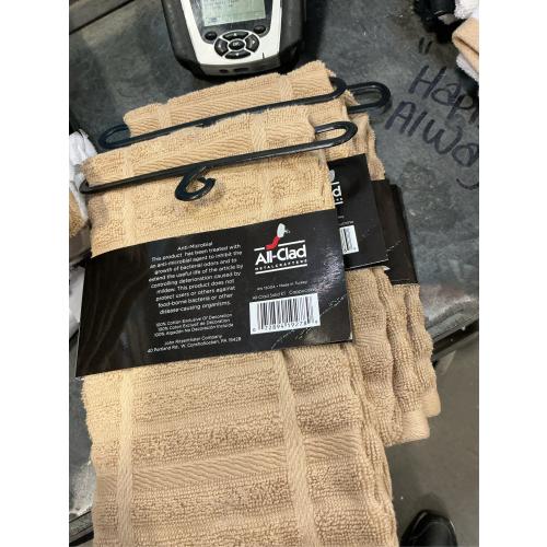 All-Clad Solid Kitchen Towel: Highly Absorbent, Super Soft Long Lasting - 100% Cotton, 17x30 Tea Towel for Cleaning & Drying Dishes, Pans, Glassware, or Countertops, (1-Pack), Cappuccino