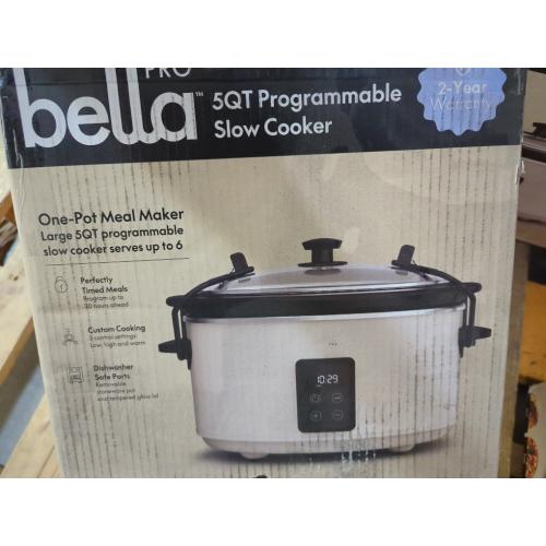 Oatmilk Bella PRO - 5-qt. Programmable Slow Cooker - Oatmilk