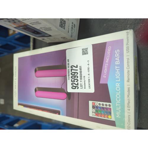 (Set of 2) LED Light Bars with Remote Black - West & Arrow