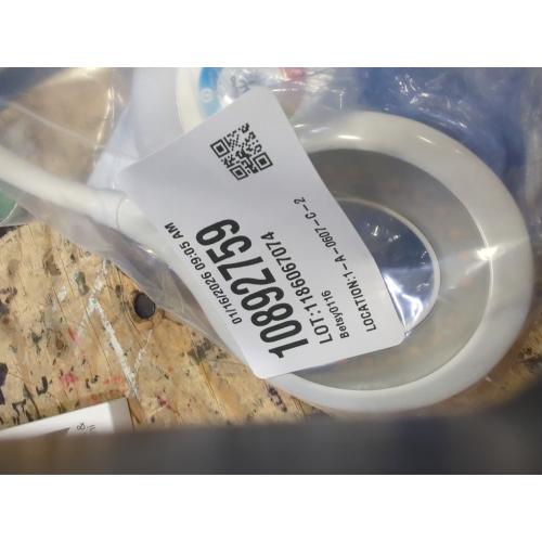 19 in. Glossy White Finish Mia LED Color Changing Desk Lamp