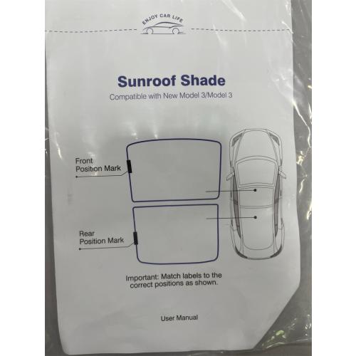 Roof Sunshades for Tesla Model 3, Upgraded Sunroof Shade Sunshade Roof Sun Shade for Tesla Model 3 Accessories 2017-2020 (Ice White)