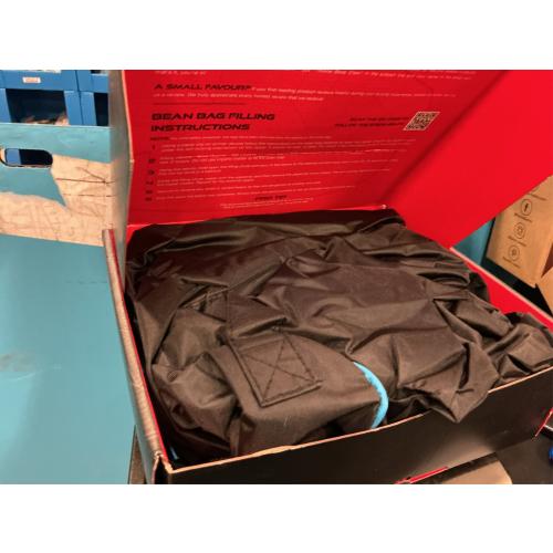 Throne Boss Gaming Bean Bag Chair for Kids with High Back – Floor Gaming Chair, Easy to Clean Oxford 420D Fabric, Large Side Pockets, Headphone Hanger – Cover ONLY Add 200 Liters Beans (Blue)