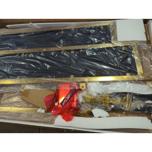 Duncanville Upholstered Platform King Bed Black and Gold