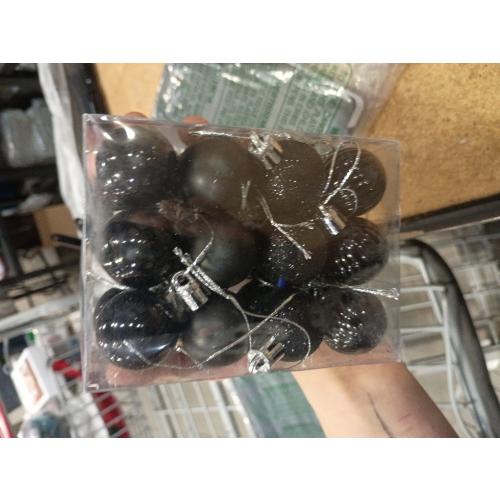30ct Christmas Ball Ornaments, 1.18 Shatterproof Tree Decorations, Perfect Hanging Ball for Indoor/Outdoor Holiday Party Decor (Black)