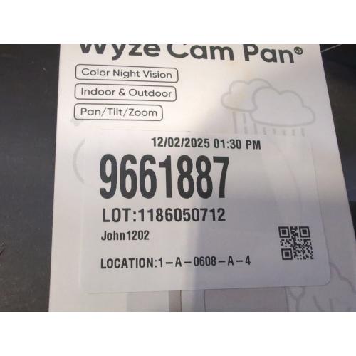 Color white wyze Cam Pan v3 Indoor/Outdoor Wired Security Camera with Pan/Tilt/Zoom - White