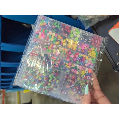 1000PCS Polymer Clay Beads Bracelet Making kit, 24 Style Cute Fun Beads Fruit Flower Animal Cake Butterfly Heart Beads Charms for Jewelry Necklace Earring Making DIY Accessories for Women Girls