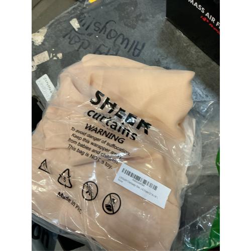 LOYOLADY Pink Sheer Curtains 96 inches Long 2 Panels Set Bedroom Sheer Curtains Sheer Curtain for Living Room 52 W x 96 L