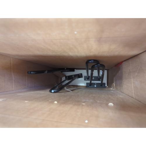 Novogratz Athena Computer Desk with Storage, Gray Faux Marble