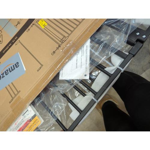 InnoTruth 29.5–40.75 Baby Gate for Stairs, 30 Tall Dog Gates for Doorways & Hallways, Safety Gate for Kids & Pets, Pressure-Mounted Walk-Through with Dual Lock & 2-Way Swing, Black