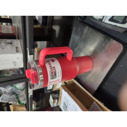 Stanley Quencher H2.0 Tumbler with Handle and Straw 40 oz | Flowstate 3-Position Lid | Cup Holder Compatible for Travel | Insulated Stainless Steel Cup | BPA-Free | Hot Coral