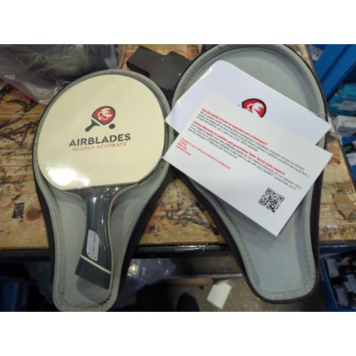 Professional Ping Pong Paddle with Hard Carry Case | Pro Table Tennis Racket | Table Tennis Paddle with Ergonomic Handle | 5 Blades of Wood with Premium Rubber and Sponge by AirBlades