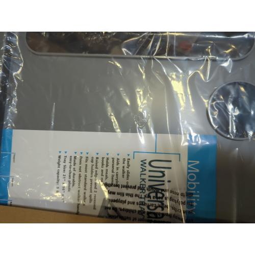 DMI Walker Tray With Cup Holders, Walker Tray For Folding Walkers, Mobility Accessory for Seniors, Tray Table for Standard Walkers, Multipurpose and Portable, Gray