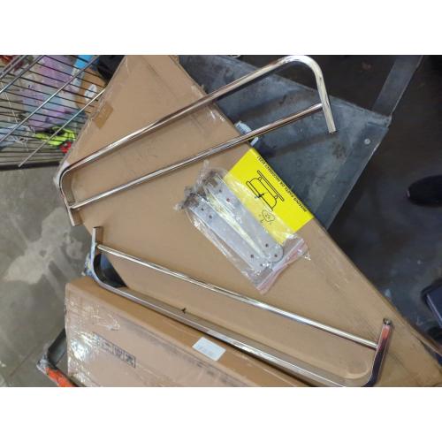 Towel Rail Double Bath Towel Rack Stainless Steel Towel Shelves with Hooks Wall Mounted Towel Holder Towel Bar for Kitchen Bathroom 30cm-70cm (Size : 70cm)