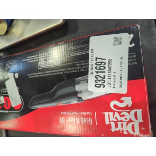 Dirt Devil 8V Grab & Go Bagless Cordless Standard Filter Hand Vacuum