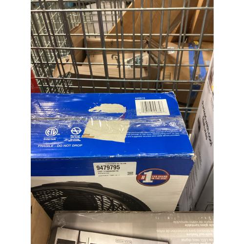 Lasko 20 in. 3 Speeds Cyclone Floor Fan in Black with 90 Degrees Tilt Adjustment, Built-In Carry Handle, Wall Mountable