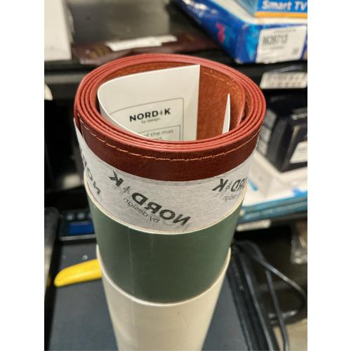 Nordik Leather Desk Mat - Whiskey Brown - Cable Organizer - Premium Mouse Mat & Desk Pad Protector - 35 X 17 Inch - Felt Vegan Leather - Large Office Mouse Pad & Blotter