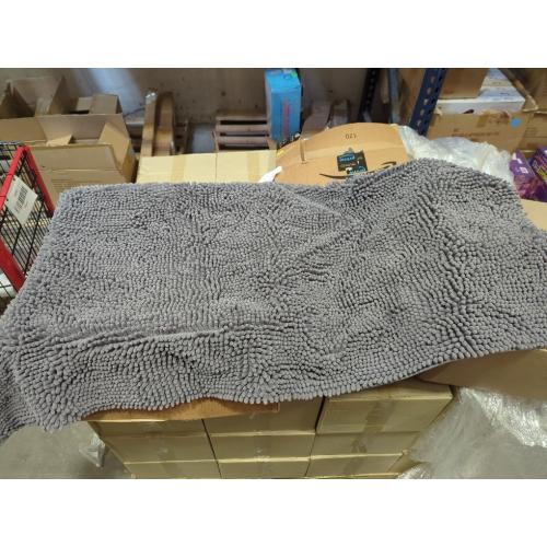 Okeo tex muddy mat ..Bathroom Rugs 70x46, Extra Soft Absorbent Chenille Bath Rugs, Rubber Backing Quick Dry, Machine Washable Bath Mats for Bathroom Floor, Tub and Shower, Home Decor Accessories, Grey