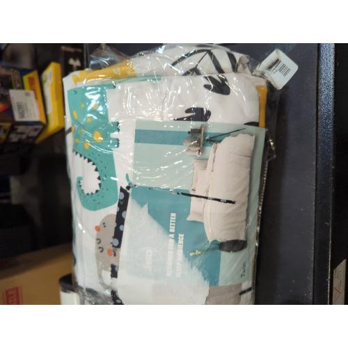 JSD Kids Dinosaur Sheet Set Twin Size, 3 Piece Soft Printed Microfiber Bed Sheets for Boys Girls Deep Pocket