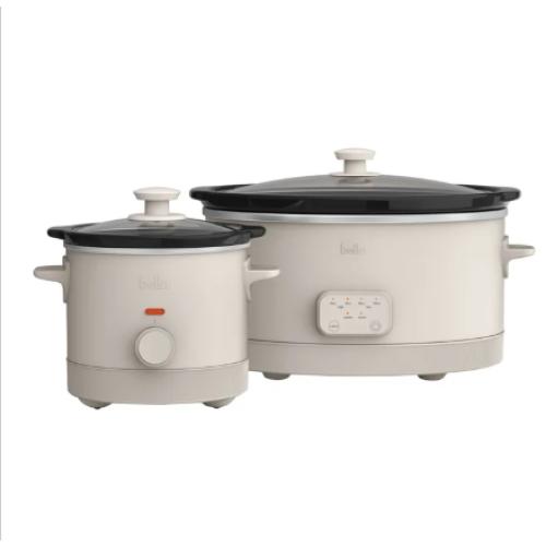 Bella - 6-qt. Programmable Slow Cooker & 2-qt. Slow Cooker Set - Oatmilk