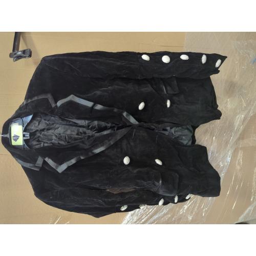 7 x 42 Designer Jacket Women's Trim Buckle Velvet Blazer