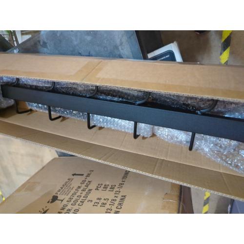 Wall Mounted Lat Pull Down Bar Organizer with Hooks, Home Gym Storage Rack for Lat Pulldown Attachments, Cable Attachments Rack for Gym Accessories