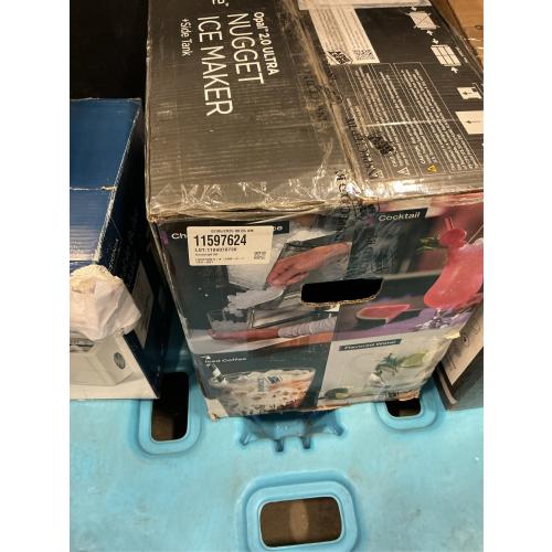 GE Appliances Opal 2.0 Ultra Nugget Ice Maker with Side Tank and Scale Inhibiting Filter Stainless Steel