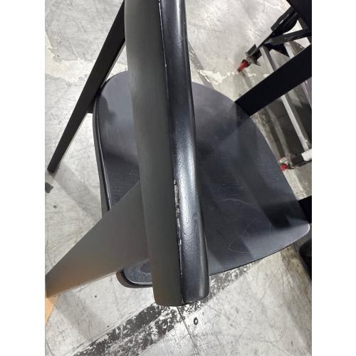 Terra Solid Wood Curved Back Dining Chair Black - Threshold ? designed with Studio McGee: No Assembly, Spot Clean, Arm Chair - with scratches, see the pictures