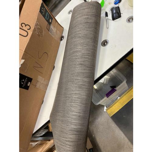 Metallic Dark Grey Brown Silver Grasscloth Textured Wallpaper 20.8x 393.0