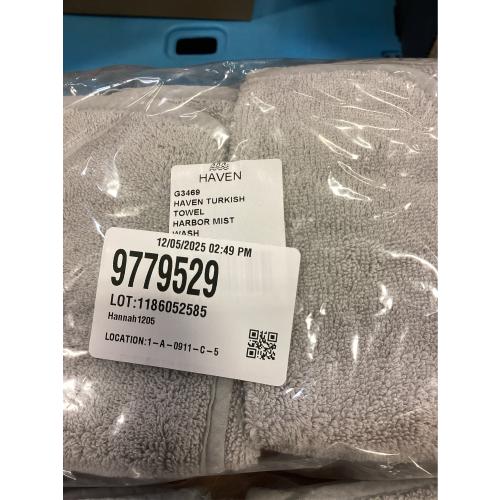 Haven Turkish Cotton Washcloth in Harbor Mist Grey Pack of 6