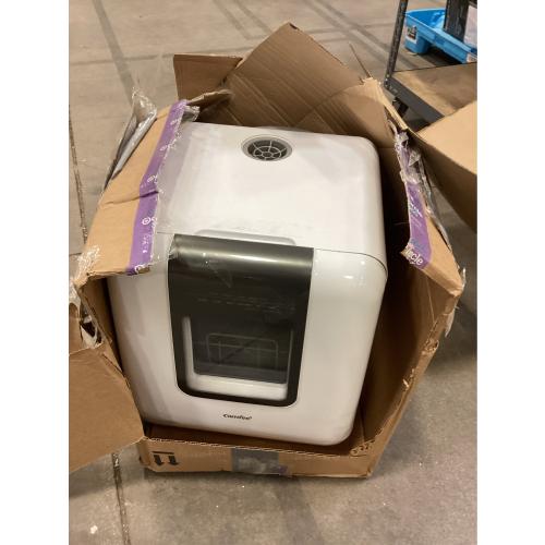 COMFEE' Countertop Dishwasher, Portable Dishwasher with 6L Built-in Water Tank, Mini Dishwasher with More Space Inside, 7 Programs, UV Hygiene& Auto Door Open, for Apartments, Dorms& RVs, White