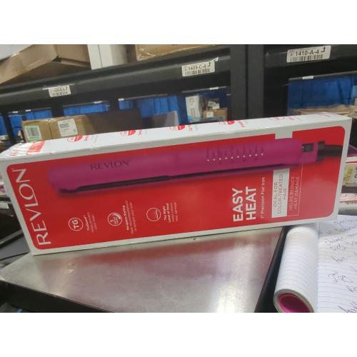 REVLON Ceramic Tourmaline 1 Flat Iron - Hair Straightener Evenly Distributes Heat for Less Damage, 5 Preset Temperatures for All Hair Types