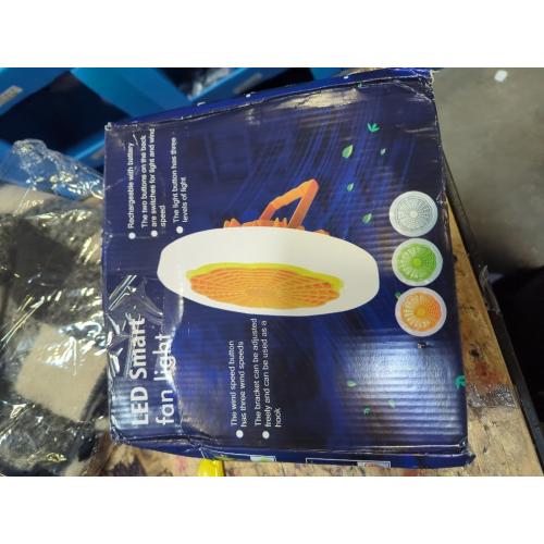 GQMYCDM Modern Ceiling Fans with Lights, Enclosed Ceiling Fan with Light and Remote, Bladeless Ceiling Fan, Dimmable Smart Ceiling Fans for Bedroom Living Room Kitchen Home Indoor(Orange)