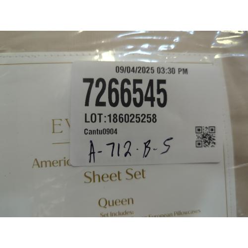 Everhome PimaCott Sateen 800-Thread-Count Queen Sheet Set in Peyote
