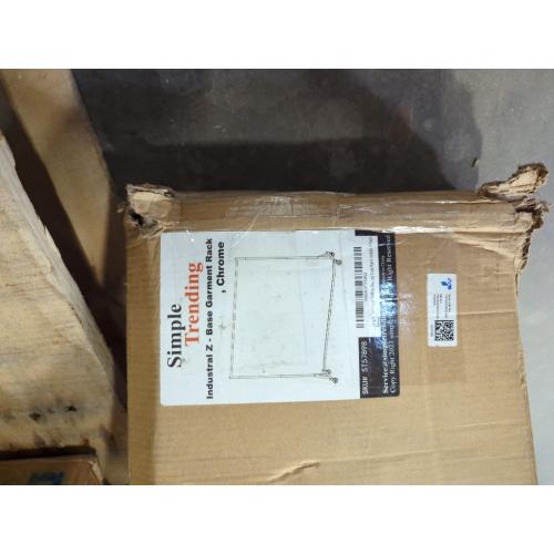 Simple Trending Industrial Grade Z Base 70in extra long Clothes Garment Rack, Commercial Grade Rolling Clothing Rack, Heavy Duty 600lb Load with Wheels, Chrome