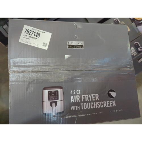 Silver Bella PRO - 4.2-qt. Touchscreen Air Fryer - Stainless Steel
