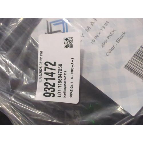 KKBESTPACK 200 Large Poly Mailers 10x13 Shipping Bags for Small Business – Self Sealing Package Envelopes Black