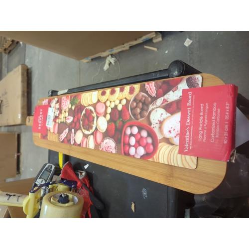 Size 90x21 Cheese Platters Party Serving Tray - Avoids Greasy Messes Built-In Handle Bamboo Disposable Charcuterie Board