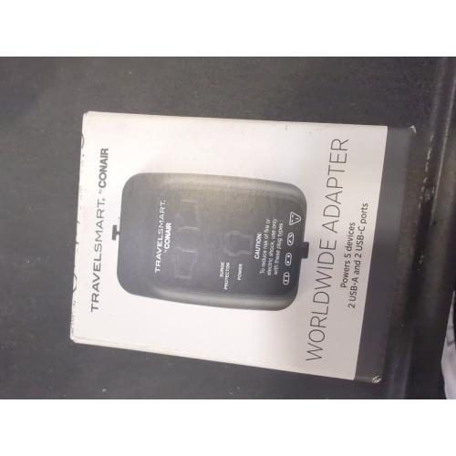 Travel Smart Type A/B For Continental Europe Adapter Plug w/USB Port