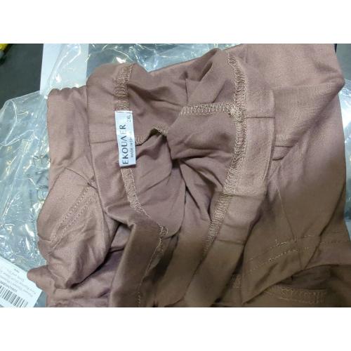 BROWN 2XL Ekouaer Women's Maternity Pajamas Sets 2 Piece Outfits Short Sleeve Shirts and Biker Shorts Pregnancy Loungewear Mama Clothes