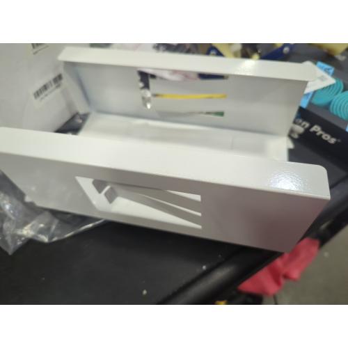 Color White  Magnetic Glove Box Holder, Wall Mount Metal Rubber Disposable Latex Gloves Tissue Dispenser for Tool Box Garage Workshop Kitchen, White