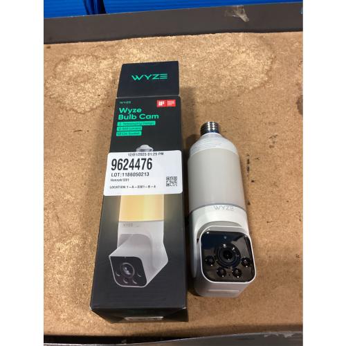 Bulb Cam Plug-In, 2K Wireless HD Security Camera Outdoor Indoor Full Color Day and Night, Dimmable LED Bulb