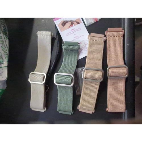 4 PCS Meliya ID208 Plus Smart Watch Bands, 22mm Stretch Elastic Nylon Bands for Fitpolo/Quican/Aeac/Tensky ID208 Plus Smartwatch Replacement Wristband Adjustable Straps