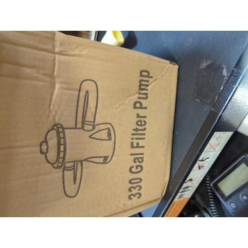 Matybobe Above Ground Pool Filter Pump 330 GPH, Electric, Grey, ABS, Easy to Clean, Suitable for Small Pools & Fish Ponds