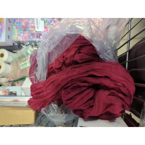 Solid Color Pleated Scarf Retro Green Thin Long Strip Shawl for Men and Women Winter Warm Silk Feel