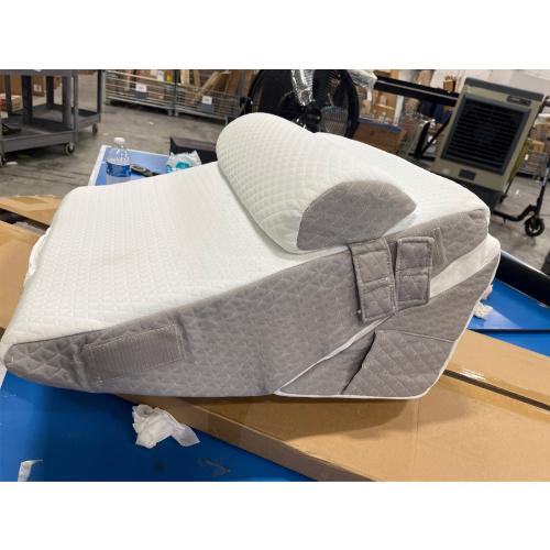 3PCS Wedge Pillow Set for After Surgery, Wedge Pillow Headboard, Adjustable 9&12 Inch Sleeping Wedge, Acid Reflux, Orthopedic Pillow Wedge for Back Pain Relief, Gerd, White/Grey