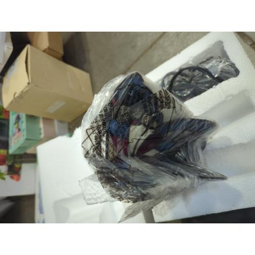 Bedside Table Lamp LED Tiffany Blue Fairy Butterfly Nightstand Table Lamps Stained Glass Shade ON Off Switch Home Office Desk Lamp Night Light Girl Grandma Mothers Day Gifts W/Gift Box