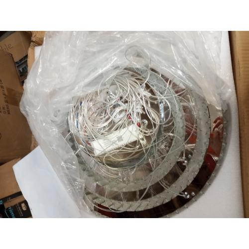 CWI Lighting Celina Contemporary Metal LED Fixture Chandelier in Chrome